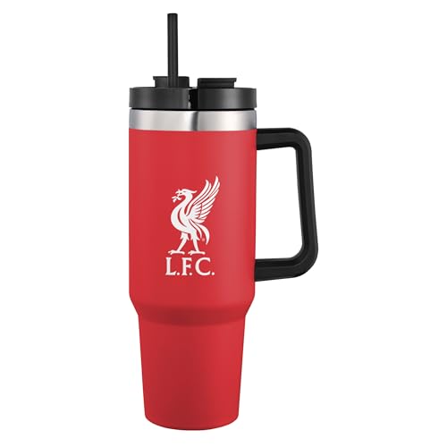 FOCO Offizielles Lizenzprodukt Liverpool FC Fußball Teamfarbe XL 1.1L/40oz Isoliert Reisebecher