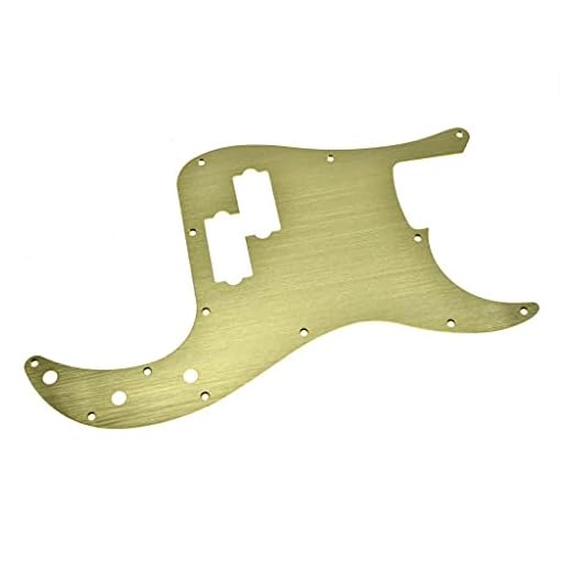 Dopro Golpeador de bajo de precisión anodizado de aluminio de estilo moderno de 13 agujeros, compatible con American Fender P Bass Gold