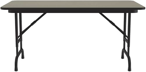Miniatura 307 de Correll - Mesa plegable de altura ajustable y resistente, parte superior laminada de alta presión, fabricada en Estados Unidos, delantal de acero