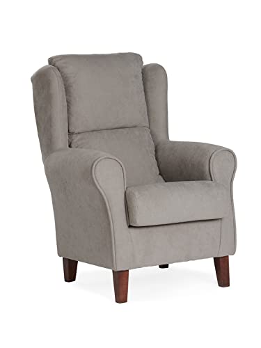 Sillonea - Sillón Orejero Venecia Acolchado, Ideal para Personas con Problemas de Espalda, Salón, Dormitorio o Sala de Espera, Sillón Individual 104x77x74 cm