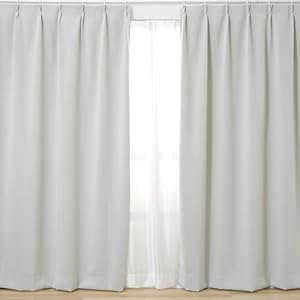 アイリスプラザ（IRIS PLAZA） 1級遮光カーテン 2枚組 幅100cm×丈178cm 2枚セット クールホワイト 1,804円送料無料！