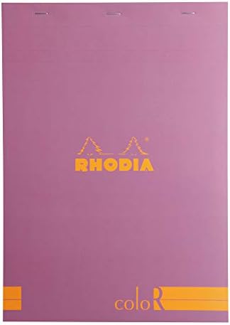 RHODIA 16968C - Colour Stapled Notepad N°16 Saphir - A5 - Lined - 70 Detachable Sheets - Ivory Clairefontaine Paper 90 g/m - Velvety Touch Cover - Basics