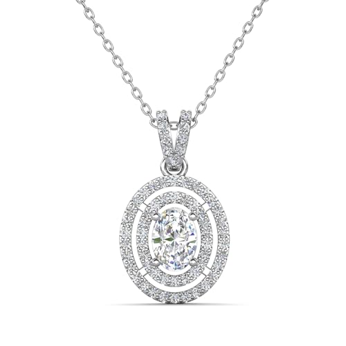 Cate & Chloe Zelda 18k White Gold Pendant Necklace with