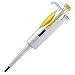 Globe Scientific Diamond PRO 3312-25 Fixed Volume Research Micropipette, 25?L Volume, Yellow