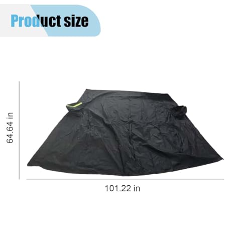 Image of KITUREK Extra Large Car Windshield Snow Cover, 101.22x64.64 Inch 600D Winter Windshield Frost Cover Wiper Protector with Side Mirror Cover, Windproof Windshield Cover for Ice and Snow