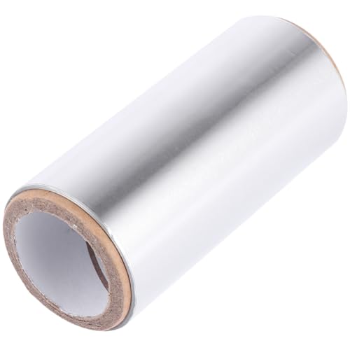 Mikikit Lámina para Permanente y Mechas de Cabello en Peluquería, Papel de Aluminio Plata para Proteger y Envolver Cabello y Uñas, 1 Rollo de Aleación