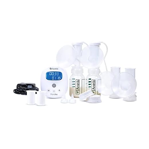 Ameda MYA Joy Double Electric Breast Pump, Handsfree On-The-Go Lightweight Portable Breastfeeding Pump, Hospital Strength, Quiet Pumping w/The HygieniKit System