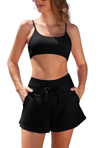Maillot de bain 2 pièces d'exception taille haute et bralette doublée SHEKINI