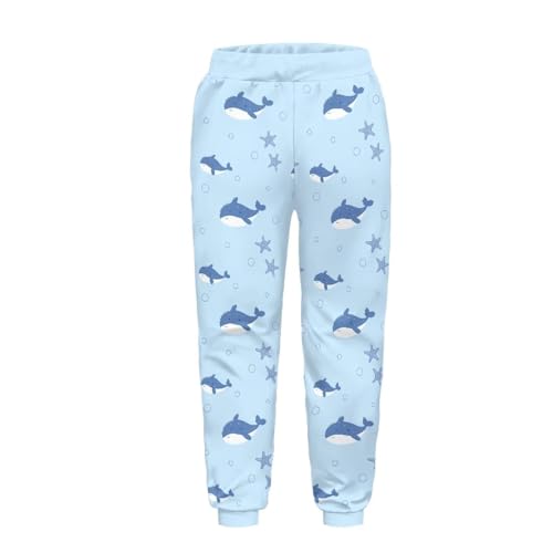 Boys Sweatpants Girls Soft Mid Waist Leggings Sports Pant with Pockets Loose Casual Jogging Bottoms for 4-10Y2