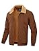 Rdruko Winterjacke Herren Warme Fleecejacke Sherpa Jacke Männer Winter Gefütterte Cordjacke-Braun XXL