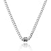 Handmade Silver plated Necklace For Men Set With Silver Plated Bead By Galis Jewelry - Chain Necklace For Men - Vegan Necklace For Men - Jewelry For Men