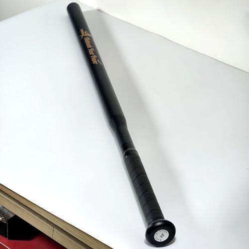 Slim Baseball Trainning Bat 32in 1.7lbs, Thin Power Stick Training Bat Steel Black, 【 PU Wrapped 】