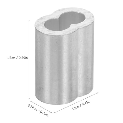 Casquillos de aluminio para cables de acero de 120 piezas ovaladas 8 2