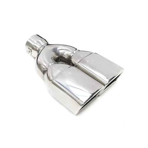 Tubo de escape universal de 60mm con punta de silenciador doble cuadrada en Y