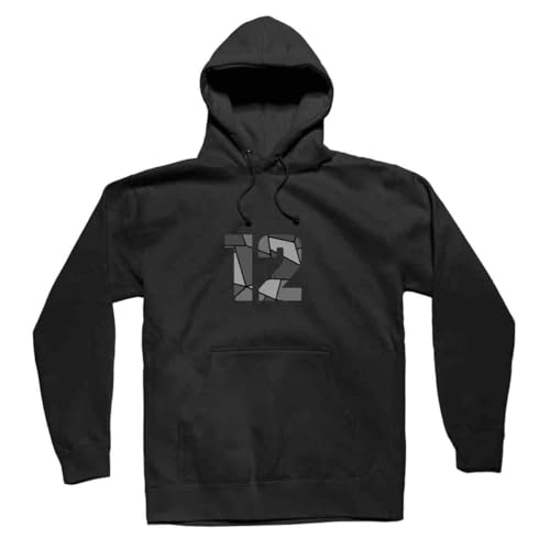Hoodie noir 12 Number sweat parfait pour le style streetwear décontracté