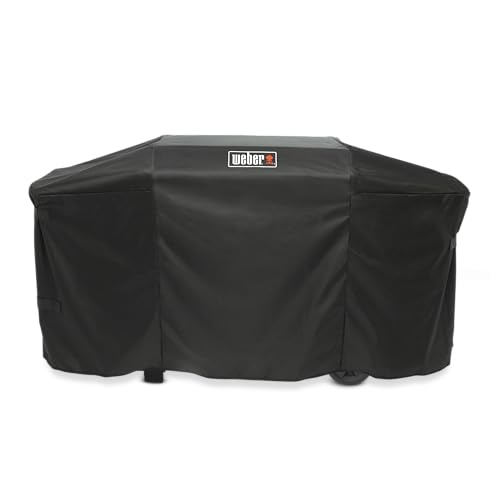 Weber 28 Premium Griddle Cover WeatherResistant Polyester Cover with Fastening Straps (Fits: Slate Griddles)