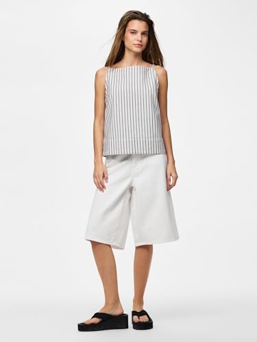Pieces Pcbillo SL Square Denim Top Confortable en Coton - 5