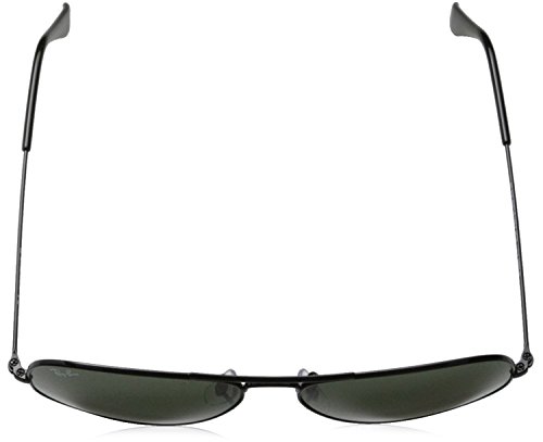 RAY-BAN RB 3025 AVIATOR SUNGLASSES (58 mm, L2823 BLACK/G-15 GREEN)4