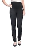 80% Baumwolle, 20% Polyester Christoff Damen Stretchhose Umstandsmode Hose 530/22/90 Skinny/Slim Fit Hoher Bund, Schwarz,48