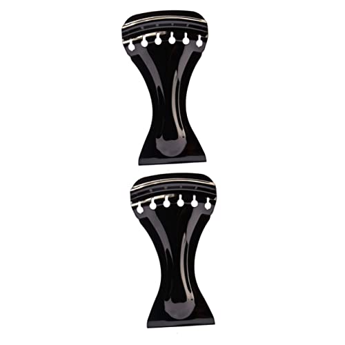 Abaodam 2sets Black Tailpiece for Guitar Guitar Replacement Metal Material 6string*2