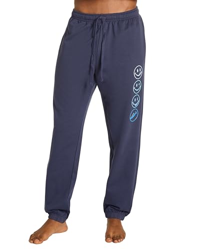 JOE BOXER French Terry Mens Pajama Pants with Pockets, Logo Print Mens Sleep Pants, Loungewear and Sleepwear