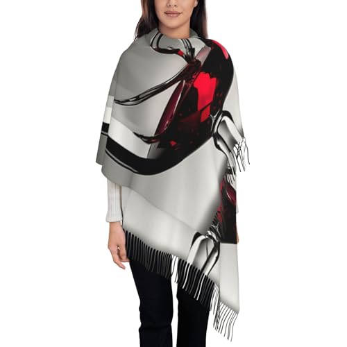 Wine Glass print Winter Scarf for Women Scarf for Women Winter Pashmina-Shawl Wraps Wedding Scarf