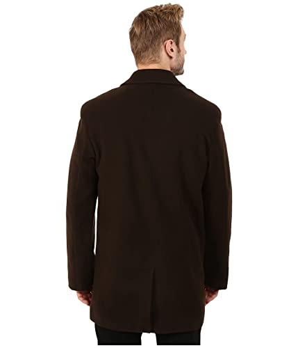 Image of Cole Haan Men's Cashmere Blend Single Breasted Classic Coat With Shirt Collar