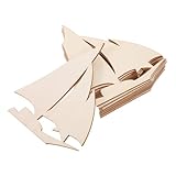 SHINEOFI 10 Stück Teiliges Holzboot Bastelset Unfertige Segelboot Formen für DIY Dekoration Kreatives Nautisches Holzmodell Segelschiff Küstenraum Dekor zum Bemalen und Gestalten