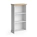 Produktbild Vicco Bücherregal Cambridge 2 3 4 5 Fächer Standregal Büroregal Holzregal Regal (Weiß-Eiche, 3 Fächer)