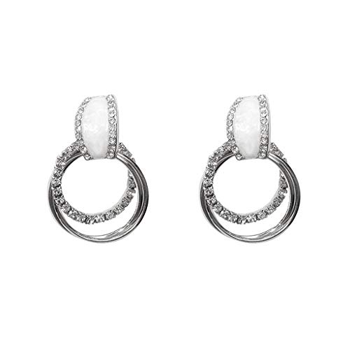 Preisvergleich Produktbild UINGKID Ohrstecker Mode Einfache Stilvolle AttraktiveLuxus Temperament Diamant Geometrische Kreis Ohrringe Persönlichkeit Ohrringe