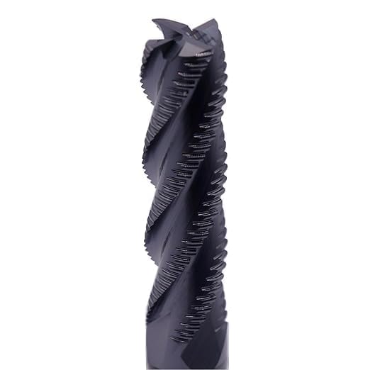 Image of 3Pcs 1 /2 inch 4 Flute Solid Carbide Long Roughing End Mill, ALCrSiN Nano Coated | 35 Degree Helix, 1 /2 inch Cutting Diameter, 1 /2 inch Shank Diameter, 2 inch Length of Cut, 4 inch Overall Length