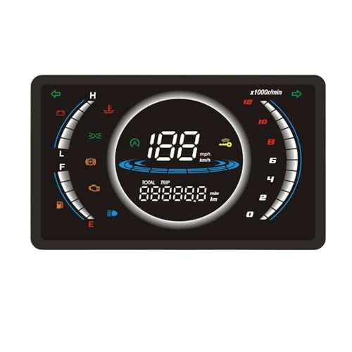 Compteur vitesse numérique moto haute précision avec température de l'eau