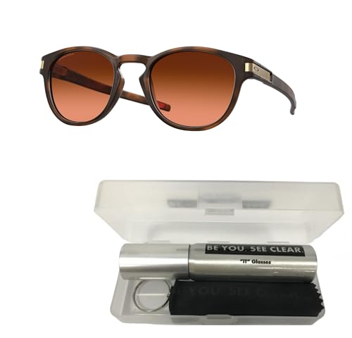 Oakley OO9265 Sunglasses Bundle: OO 9265 LATCH 926560 Matte Brown Tortoise and Eyewear Cleaning Kit2