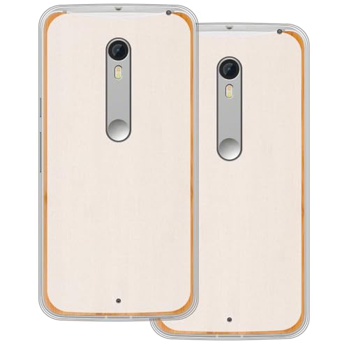 UOGNADGD 2-Pack TPU Case Compatible with Moto X Pure Phone Cover - Shockproof Flexible Protective Accessories with Precise Cutouts (White+White)
