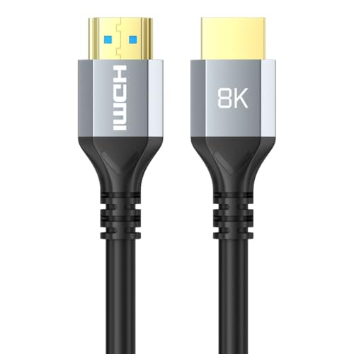3P SPACE Cable HDMI 8K Ultra HD de 1 metro, compatible con 4K/120Hz, HDR10+, eARC, HDMI 2.1, alta velocidad para TV, monitor, consola y cine en casa