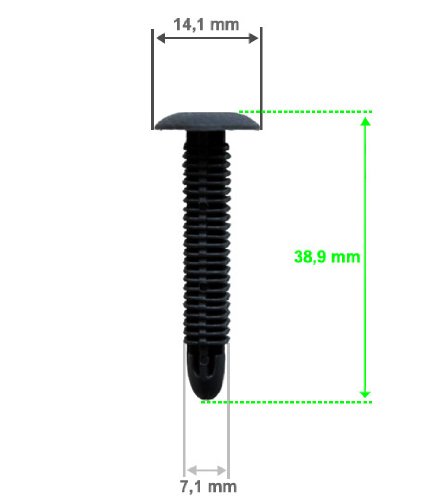 Myshopx C145 Revêtement De Porte Clips De Fixation Pinces Pare-chocs Clips De Fixation Moulure Pare-chocs Cylindre De Course Plastique Rivets Schlagniete Impression Rivet Toit Ciel Clips