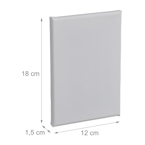 Toiles à peindre Relaxdays pour ne plus manquer de support de peinture blanche 12x18 cm