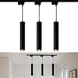 Lumiled Schienensystem Set 1 m Schwarz Gold 3× GU10 Pendelleuchten Hängelampen Strahler Lichtschienensystem Komplettset Deckenleuchte Stromschiene erweiterbar aus Aluminium für Wohnzimmer Küche Büro
