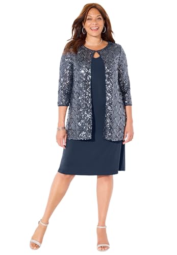 Catherines Women's Plus Size Mesh Flyaway Sheath Dress