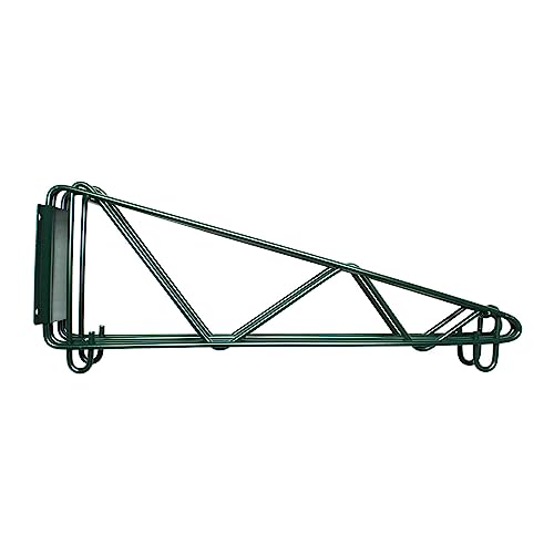 TrueCraftware- 18” Double Shelf Support Direct Wall Bracket Green Epoxy Coated Iron- Shelves Support Wire Shelf Bracket for Pantry Kitchen Home Wire Shelf Bracket Wire Storage Racks Wall Mount Shelf