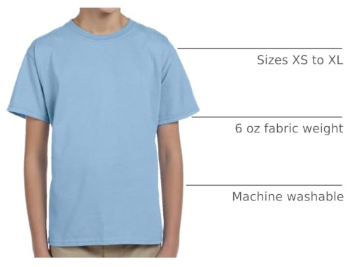 Image of Gildan - Youth Heavy Cotton 100% Cotton T-Shirt. 5000B - [Sky]