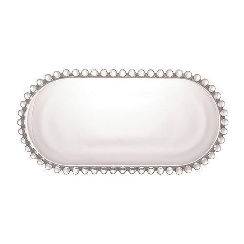 Image of MARTVIA Glass Serving & Dinner Plate 11 Inch, Set of 1 Crystal Clear Glass Plate, Vintage Dinnerware for Pasta,Salad,Dessert Serving Party Fruits, Snacks Home Wedding Decor for Gift Set (MV-9)