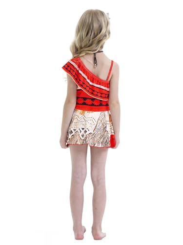 Girls Princess Adventure One-Piece Swimsuit Princess Swimwear Cartoon Anime Character Outfit Ages 2-104