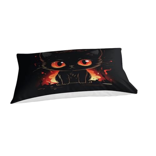 Housse de couette facile d'entretien pour lit simple chat - 5