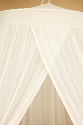 Miniatura 6 de Ub-Store Dosel De Cama De Algodón 100 Para Cama Queen Y King Size Mosquitera De Lujo Hecha A Mano Para Dormitorio Red Decorativa En Forma Cónica Con 2 Aberturas Para El Hogar