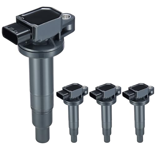 Image of Set of 4 UF316 Ignition Coil Pack Compatible with Toyota Prius C Yaris Echo, Compatible with Scion 04-06 xA xB 1.3L 1.5L L4 Replaces 9091902240 GN10312 9008019021 9091902265 193175931