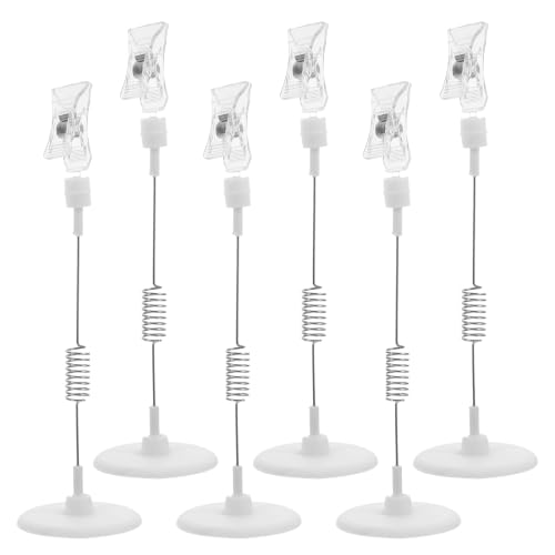 Image of Luxshiny 6-Pack Reusable Price Card Holder Plastic Sign Clips for Display Clip-on Round Disc Design for Supermarket Shelves Retail Price Tag Display Easy Attachment