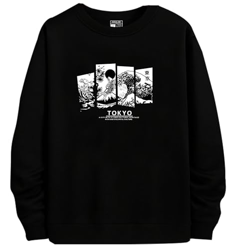 Image of JUGULAR Men's Cotton Regular Fit Round Neck Full Sleeve Printed Tshirt