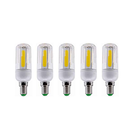 E14 LED 8W Equivalent 50W Incandescent Bulb E14 European Base Bulb Not Dimmable 700-750LM 5-Pact (Color : Warm White) Cover