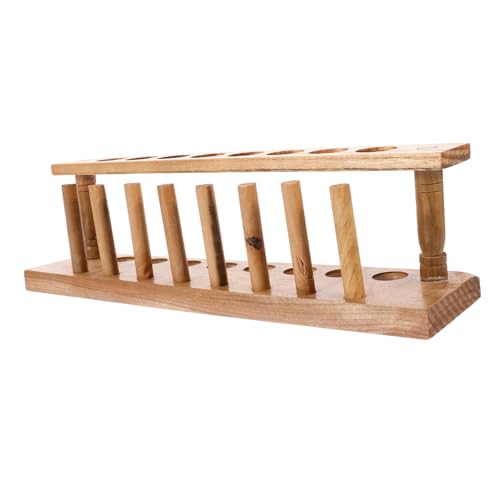 NUOLUX 木製試験管ラック 安定構造 試験管対応 耐久性優れた 収納スタンド
